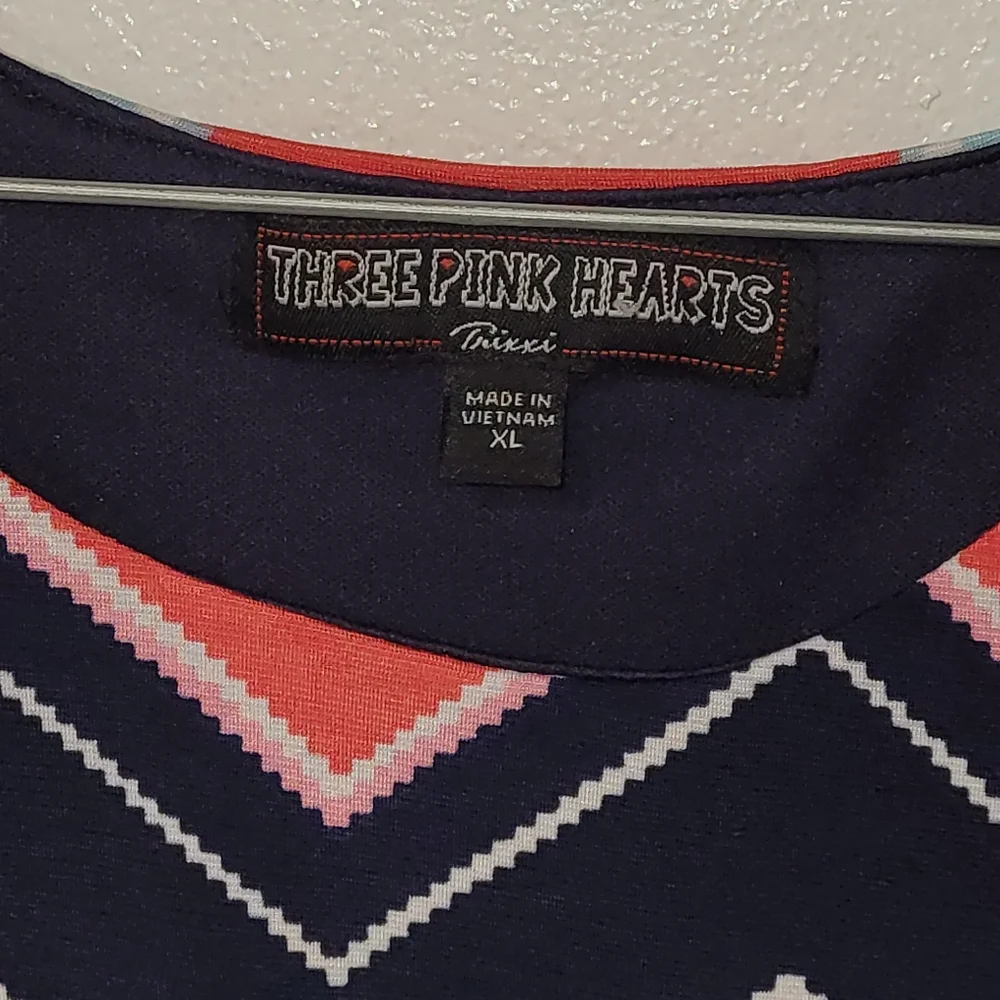 Three Pink Hearts girls XL maxi dress